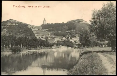 Ansichtskarte Freyburg (Unstrut) Partie an der Unstrut. 1912