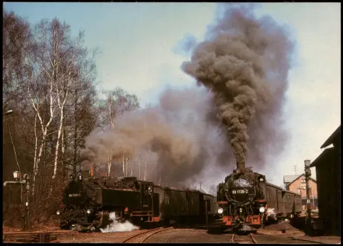 Bertsdorf-Bertsdorf-Hörnitz Dampflokomotiven 99 1759 und 99 1735 1989