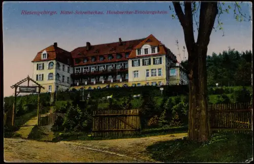 Schreiberhau Szklarska Poręba Handwerker-Erholungsheim. Riesengebirge 1915