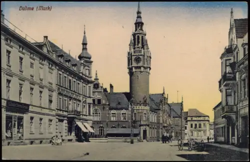 Ansichtskarte Dahme (Mark) Straßenpartie Geschäfte 1909