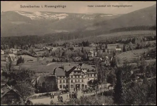 Postcard Schreiberhau Szklarska Poręba Hotel Lindenhof 1912