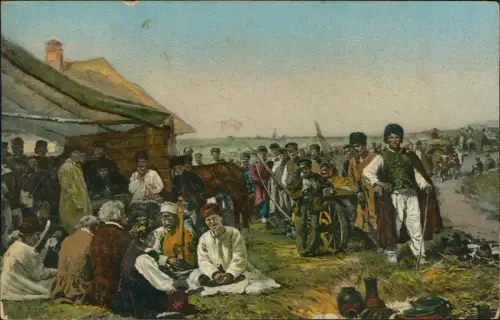 .Russland Gemälde Alexandre III Feldlager Rußland Россия 1909