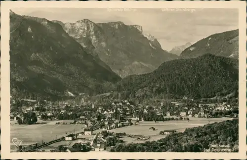 Ansichtskarte Bad Reichenhall Fernblick auf die Stadt - Fotokarte 1950