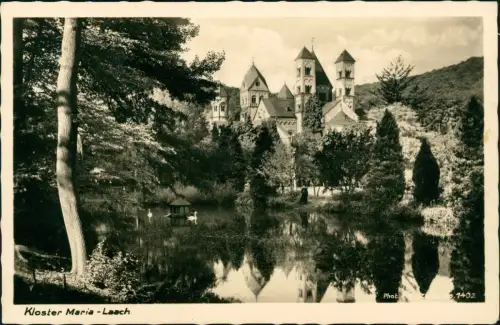 Ansichtskarte Glees (Vulkaneifel) Seehotel Maria Lach Laacher See 1954