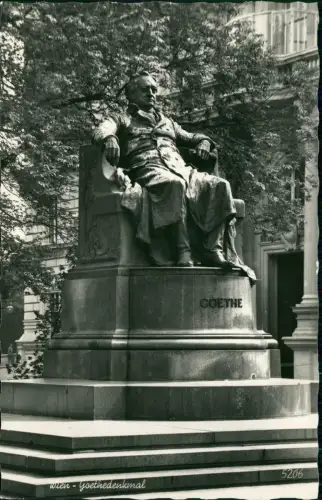 Ansichtskarte Wien Goethedenkmal Fotokarte 1961