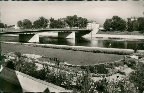 Ansichtskarte Ingolstadt Donaubrücke - Fotokarte 1961