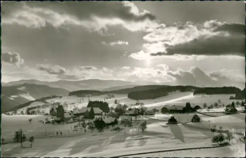 Ansichtskarte Saig Panorama im Winter Stimmungsbild 1963
