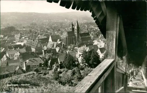 Ansichtskarte Esslingen Burggaststätte Hans Fischer - Stadtblick 1959