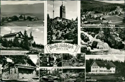 Ansichtskarte Fleckl-Warmensteinach Mehrbild Gasthof Stadt Asenturm 1960