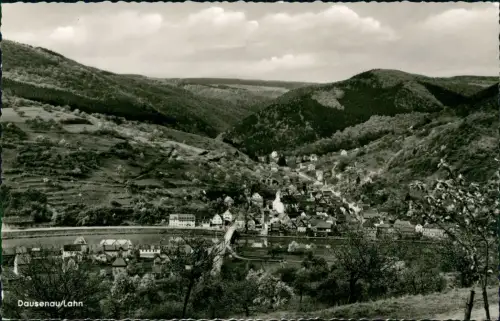 Ansichtskarte Dausenau Fernblick auf die Stadt 1961