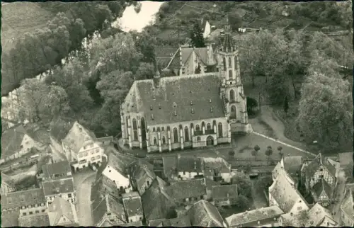 Ansichtskarte Meisenheim Luftbild Schloßkirche mit Umgebung 1950