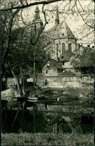 Ansichtskarte Meisenheim Bootsanleger und Schloßkirche 1961