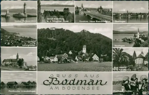 Ansichtskarte Bodman-Ludwigshafen Mehrbild Fotokarte Städte am Bodensee 1958