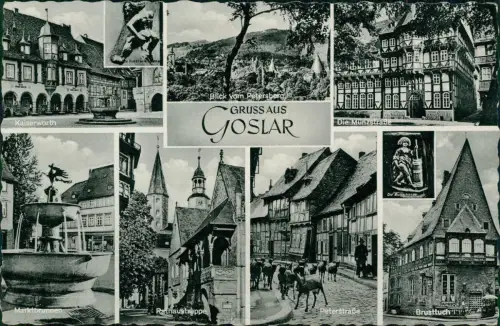 Ansichtskarte Goslar Die Munzstraße Die Butlerhonne Peterstraße MB 1964