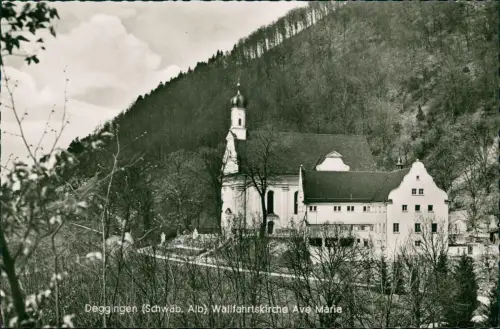 Deggingen (Fils) Straßenpartie an der Walfahrtskirche Ave Marie 1961