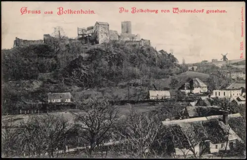 Postcard Bolkenhain Bolków Die Bolkoburg von Waltersdorf 1913