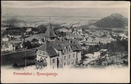 Postcard Krummhübel Karpacz Stadtvilla - Fernblick 1906