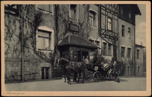 Postcard Schreiberhau Szklarska Poręba Kutsche vor Marienhaus 1928