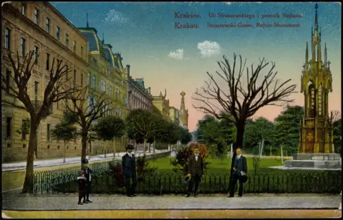 Postcard Krakau Kraków Straszewski-Gasse Ulica Straszewskiego 1914