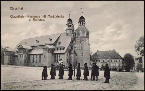 Ansichtskarte Clausthal-Zellerfeld Clausthaler Kurrende mit Marktkirche 1909