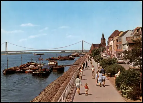 Ansichtskarte Emmerich (Rhein) Rheinpromenade Rhein Schiffe 1965