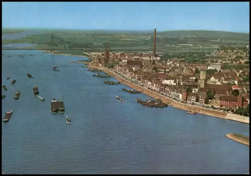 Ansichtskarte Emmerich (Rhein) Luftbild Rhein Schiffe Luftaufnahme 1970