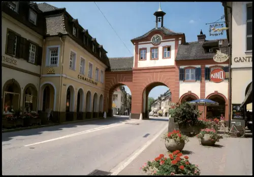 Emmendingen Straßen Partie an der Commerzbank, Gasthaus Zum Fuchs 1980