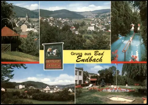 Ansichtskarte Bad Endbach Mehrbildkarte mit 5 Ortsansichten 1990
