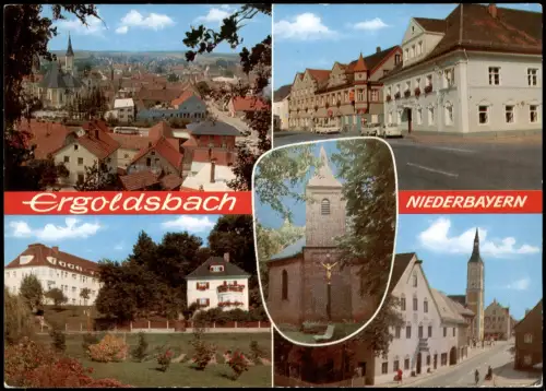 Ansichtskarte Ergoldsbach (Niederbayern) Mehrbildkarte mit Ortsansichten 1970