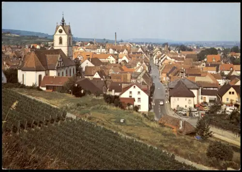 Endingen am Kaiserstuhl Panorama-Ansicht Blick auf die Stadt Peterskirche 1980