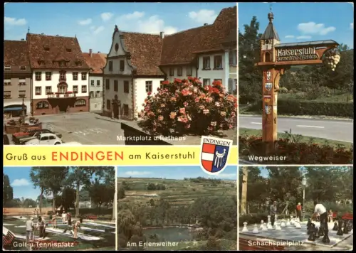 Endingen am Kaiserstuhl Golf-u.Tennisplatz Schachspielplatz Wegweiser uvm. 1970