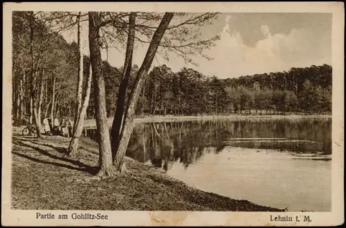 Ansichtskarte Lehnin-Kloster Lehnin Partie am Gohlitz-See 1932
