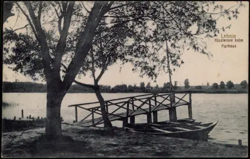 Ansichtskarte Lehnin-Kloster Lehnin Klostersee beim Kurhaus 1923  Vorinfla
