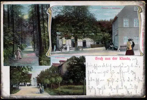 Ansichtskarte Klausa-Nobitz Gasthaus, Logierhaus 1906  b. Altenburg