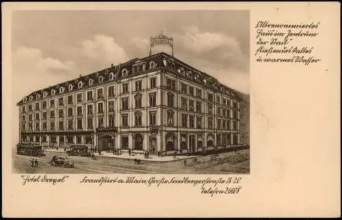 Ansichtskarte Frankfurt am Main Hotel Drexler Große Friedberger Straße 1932