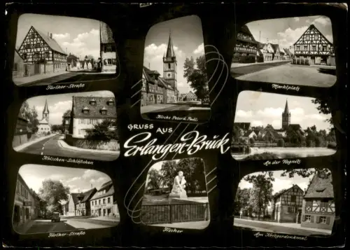 Bruck-Erlangen Ortsansichten  Bruck u.a. Further-Str., Kelschen-Schlößchen 1971