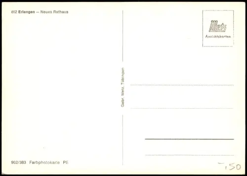 Ansichtskarte Erlangen Neues Rathaus 1975