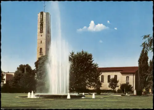Ansichtskarte Erlangen Ohmbrunnen mit Matthäuskirche 1965