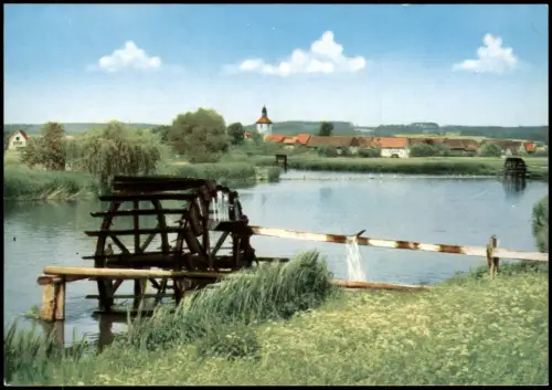 Ansichtskarte Erlangen Wasserräder a.d. Regnitz bei Möhrendorf 1992