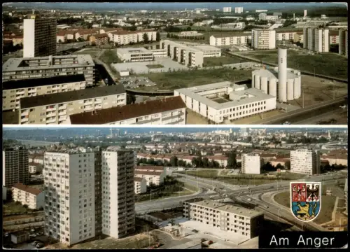 Ansichtskarte Erlangen 2-Bild-Karte AM ANGER 1972