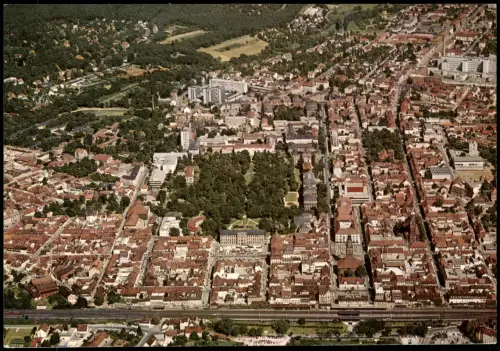 Ansichtskarte Erlangen Luftbild Luftaufnahme Totale v. Flugzeug aus 1970