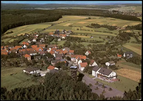 Ansichtskarte Kirchhain Luftaufnahme Ortsteil BURGHOLZ 1986