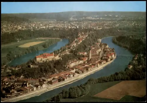 Burghausen a.d.S. Luftbild Luftaufnahme Totale v. Flugzeug aus 1977