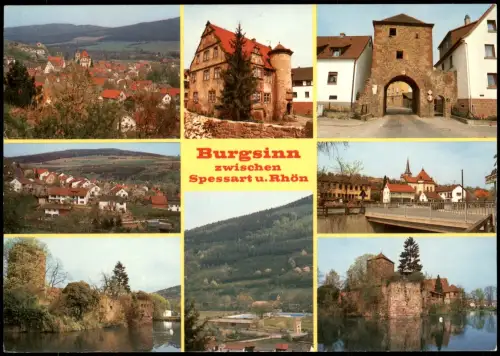 Burgsinn Mehrbild-AK Burgsinn zwischen Spessart u. Rhön Unterfranken 1980