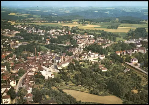 Ansichtskarte Burscheid Luftbild Luftaufnahme Totale v. Flugzeug aus 1975