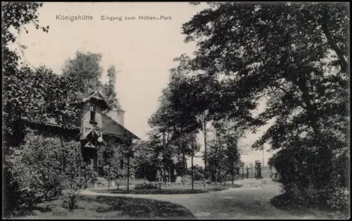 Königshütte (Oberschlesien) Chorzów Eingang zum Hüttenpark 1907  Oberschlesien