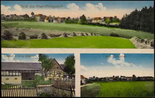 Ansichtskarte Pillingsdorf 3 Bild Stadt und Gasthof 1911