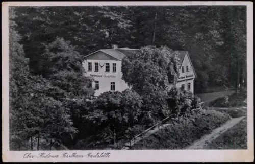 Postcard Bad Kudowa Kudowa-Zdrój Forsthaus Gaststätte 1940  Schlesien