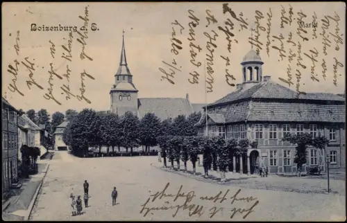Ansichtskarte Boizenburg (Elbe) Marktplatz 1908