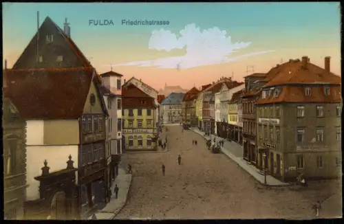 Ansichtskarte Fulda Friedrichstraße, Bierhalle 1911